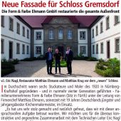 Neue Fassade für Schloss Gremsdorf